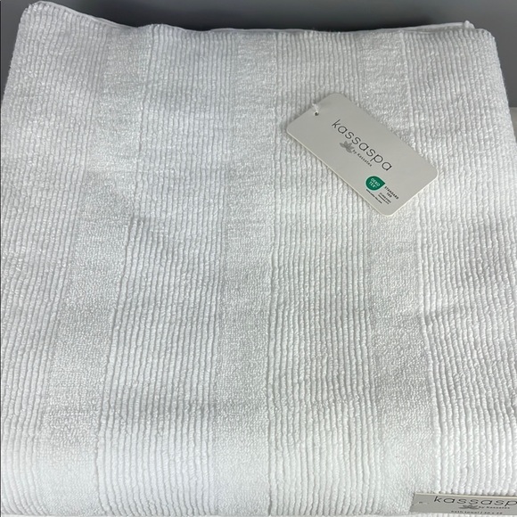 Kassa Spa White Bath Towel Set 100% Cotton Luxury 2 Bath 2 Hand Set of 4 NEW - Picture 4 of 5